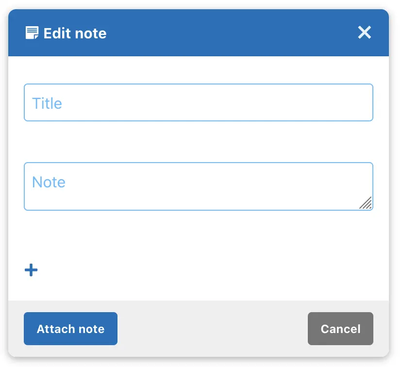 Edit note dialog