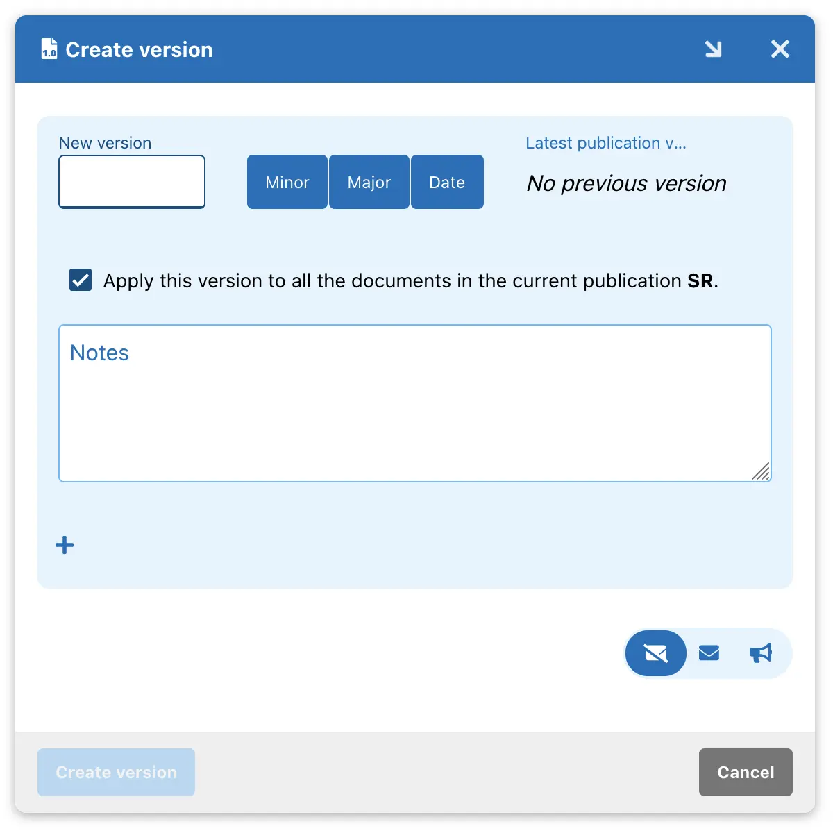 Create publication version
