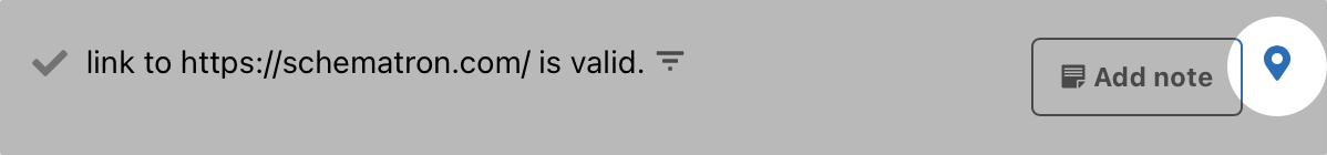 Validation result location