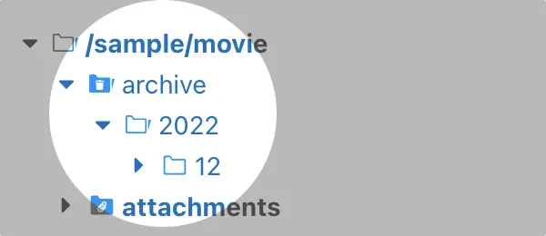 Archive subfolders