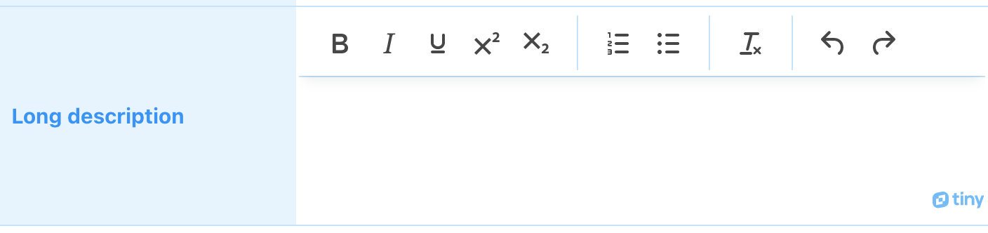 Properties editor – markup property