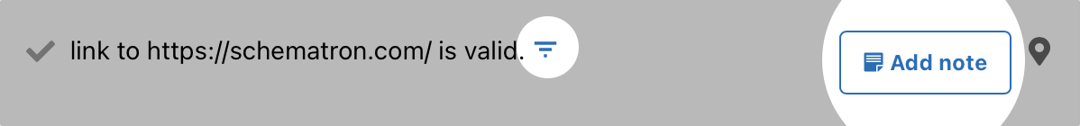 Validation result with ID