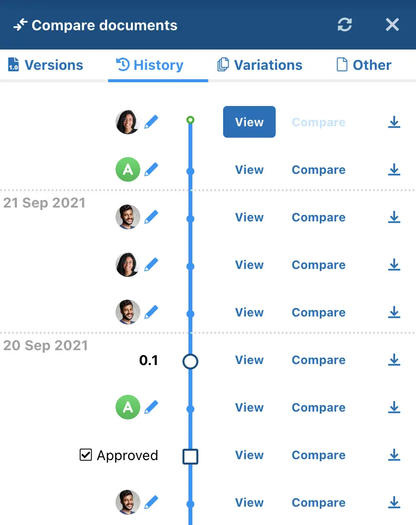 Compare documents from history (5.9903)